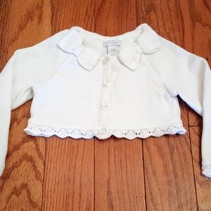 First Impressions White Bow Shrug